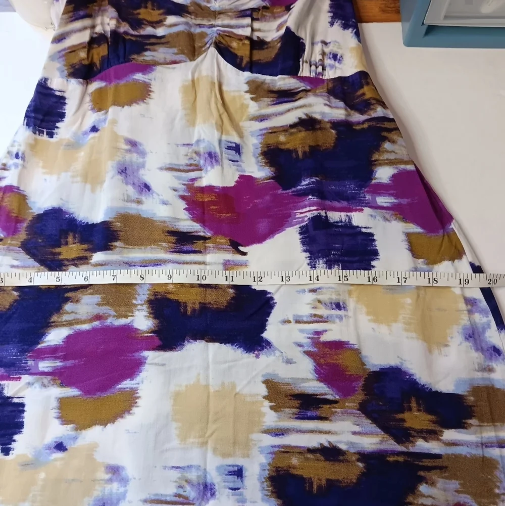 Women's maxi Sundress tie-dye style print Sleeveless Beach Rayon sz M. - Picture 12 of 17